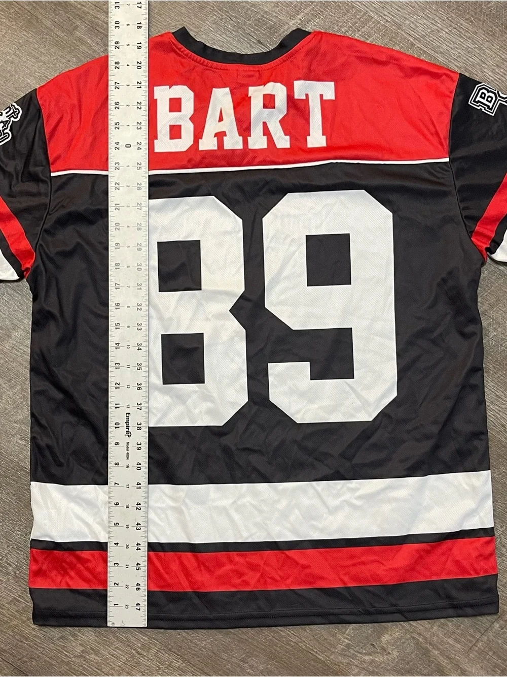 Bart Simpson Skateboard Graphic Jersey #89 size large